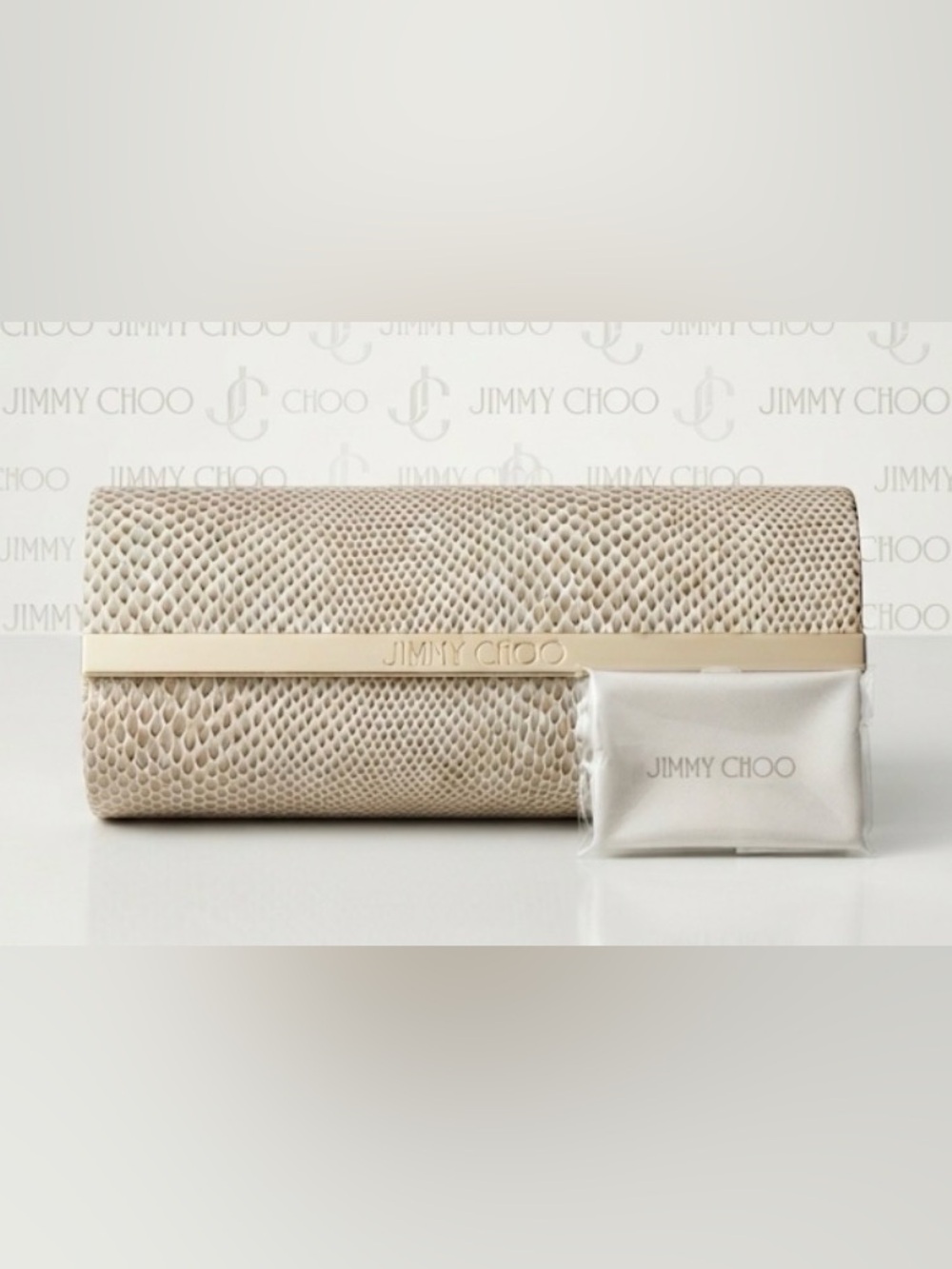 New Jimmy Choo luxury designer signature sunglasses case with cleaning cloth